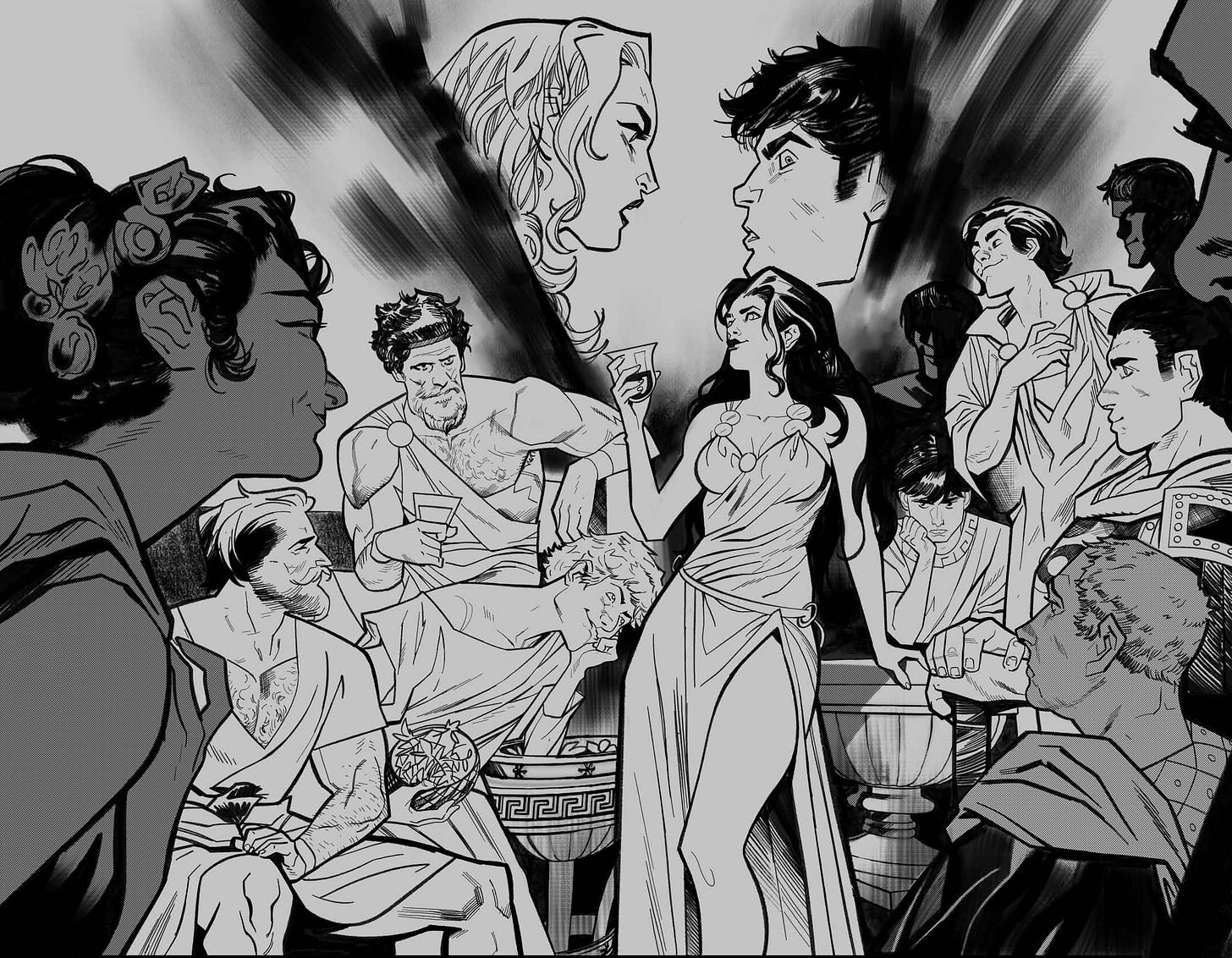 Penelope and the suitors Penelope and the suitors