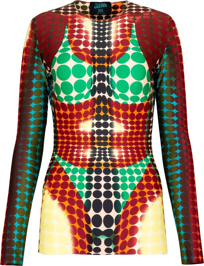 Jean Paul Gaultier Fall 1995 Runway Cyber Dots Top | EL CYCER