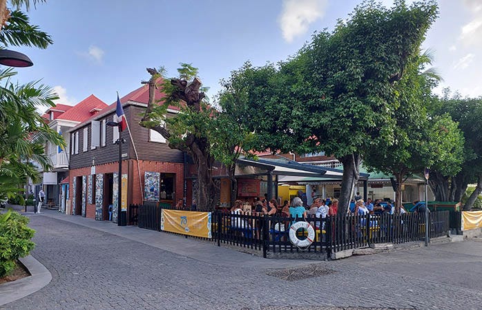 A corner view of Le Select, St. Barth, Caribbean