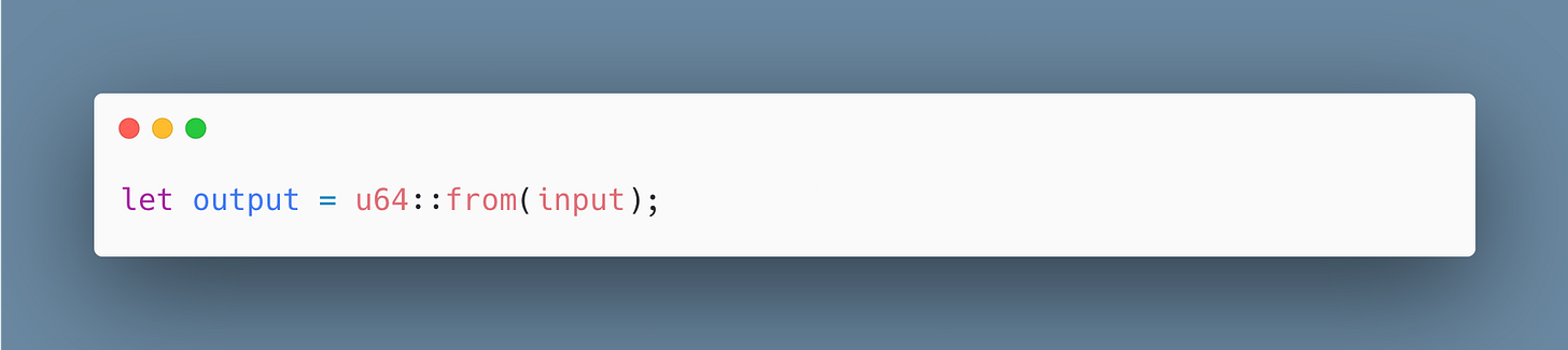 Image: Code snippet showing usage of Rust’s from