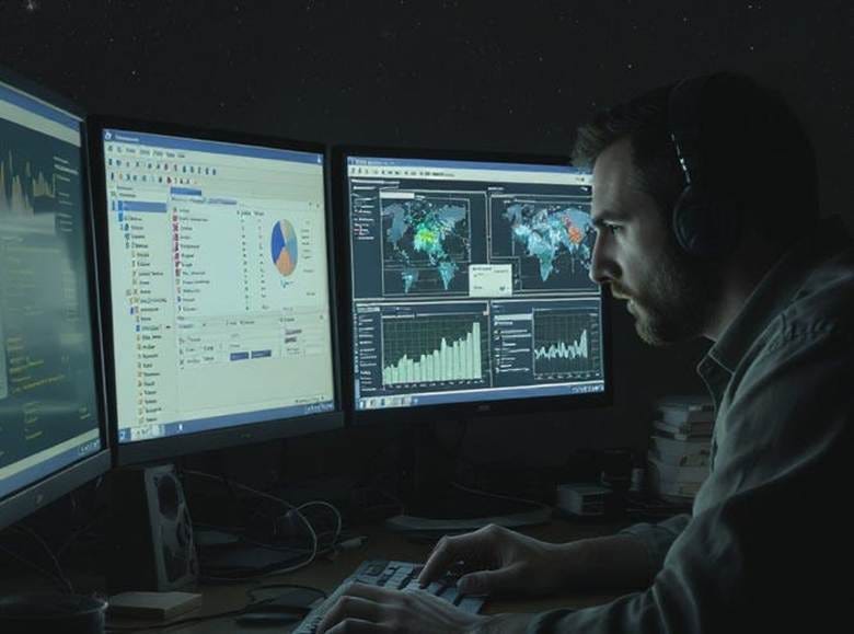 A person sitting at a desk with two monitors

AI-generated content may be incorrect.