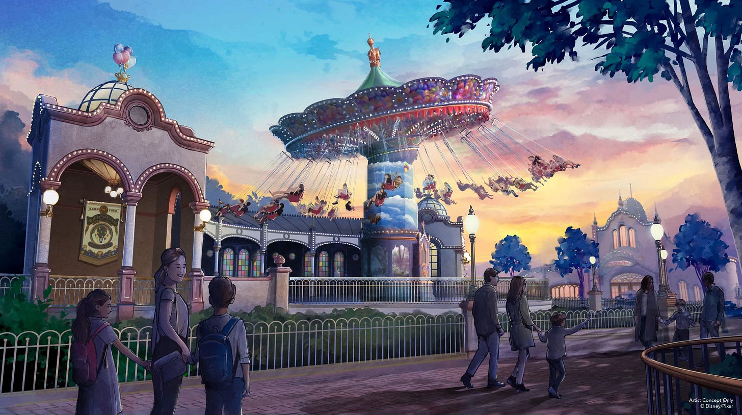 Concept art of Up ride at Disneyland Paris