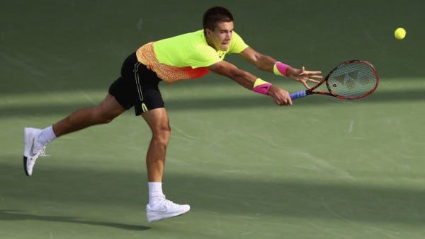 borna coric beats andy murray atp 2015 dubai open 2015 images borna coric beats andy murray atp 2015 dubai open 2015 images