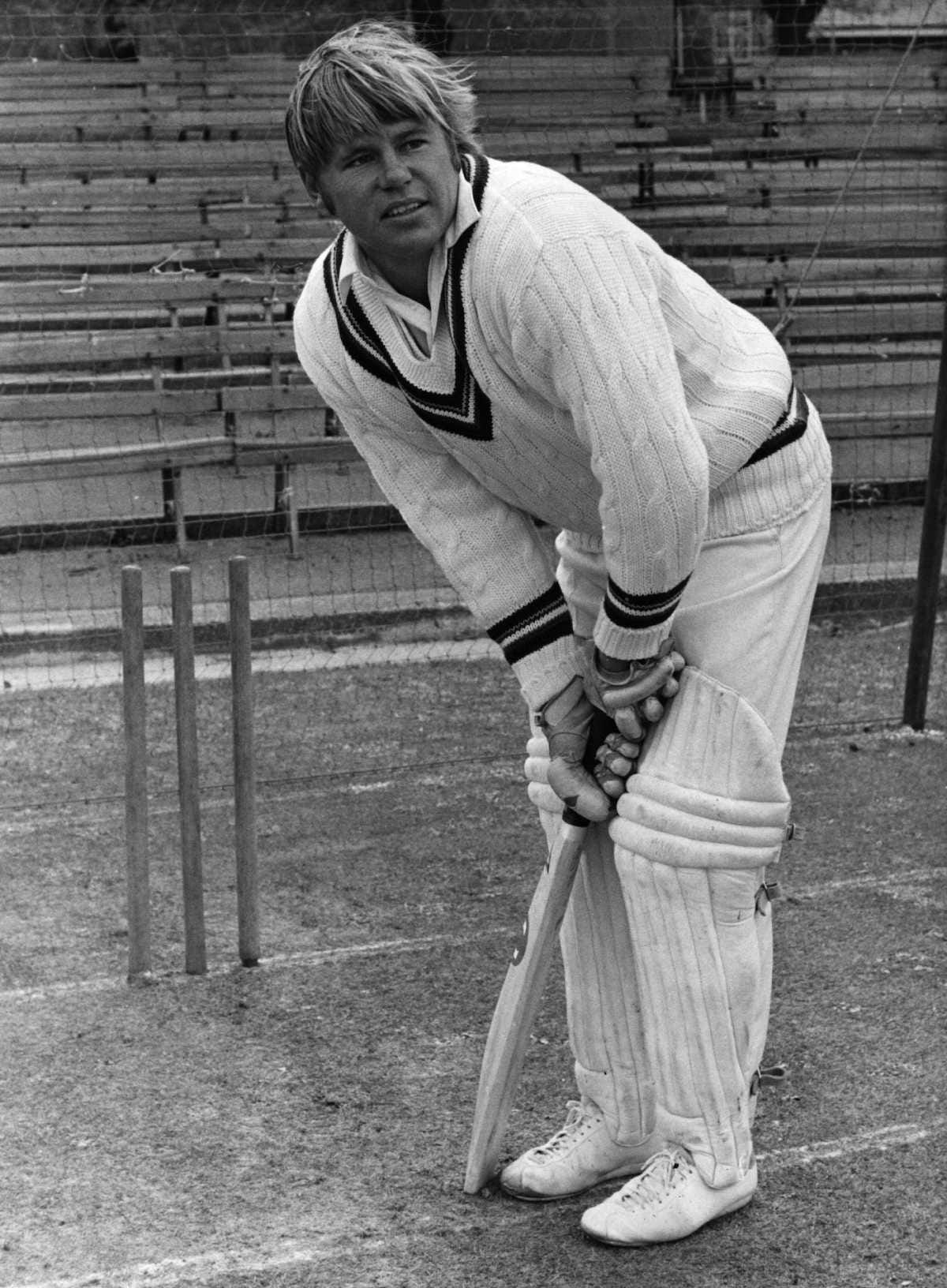 Mike Procter bats in the nets, January 1, 1980 Mike Procter bats in the nets, January 1, 1980