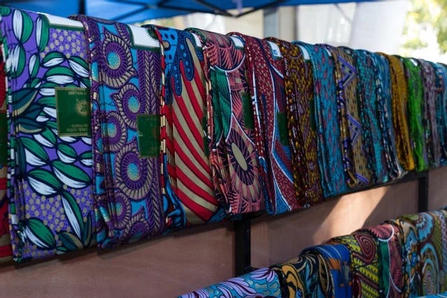 Wax-resist Ankara fabric.