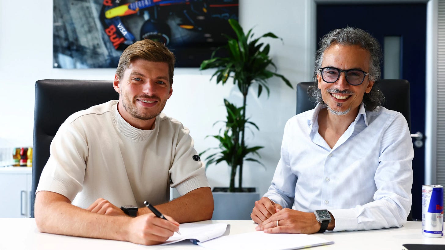 Max Verstappen signs contract extension with Red Bull until the end of 2030 ahead of Dutch Grand Prix Max Verstappen signs contract extension with Red Bull until the end of 2030 ahead of Dutch Grand Prix