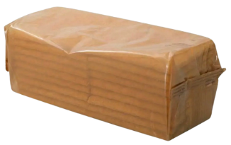 A brick consists of 10 full sheets of graham crackers stacked in a brown, plastic sleeve