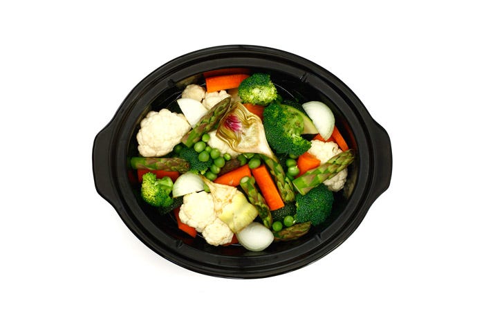 Verduras asadas. Receta para crock pot o slow cooker
