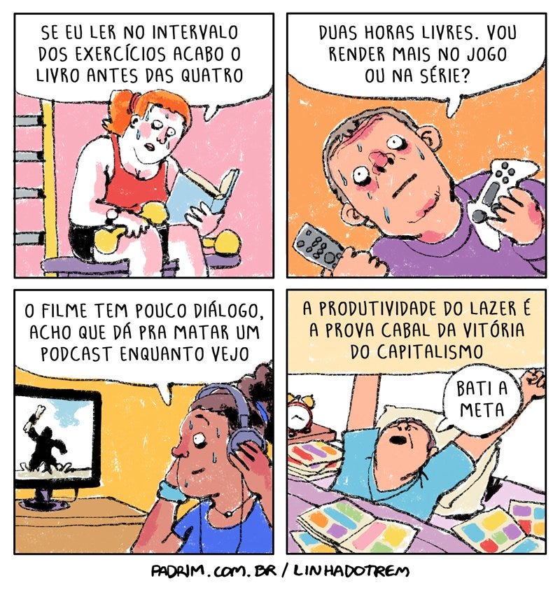 r/brasil - Produtividade do lazer (Arte de linhadotrem)