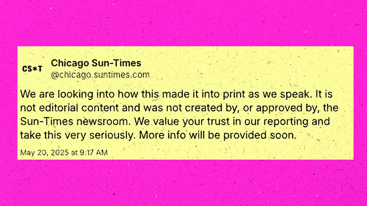 The Chicago Sun-Times Published an AI-Generated Summer Reading List Full of Fake Books — And This is Just the Beginning