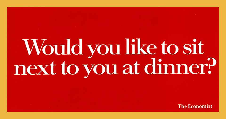 The Economist 'Dinner'advert