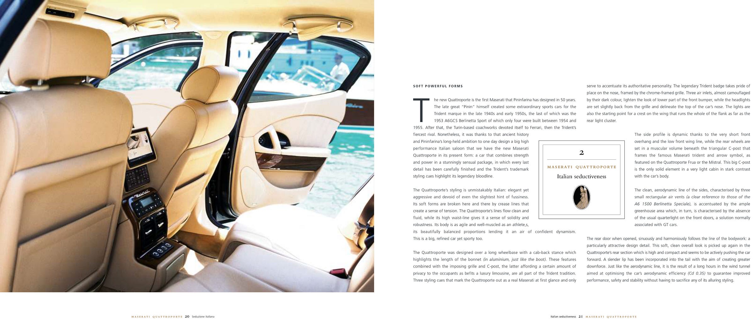 Maserati Quattroporte 2003 Brochure interior Maserati Quattroporte 2003 Brochure interior