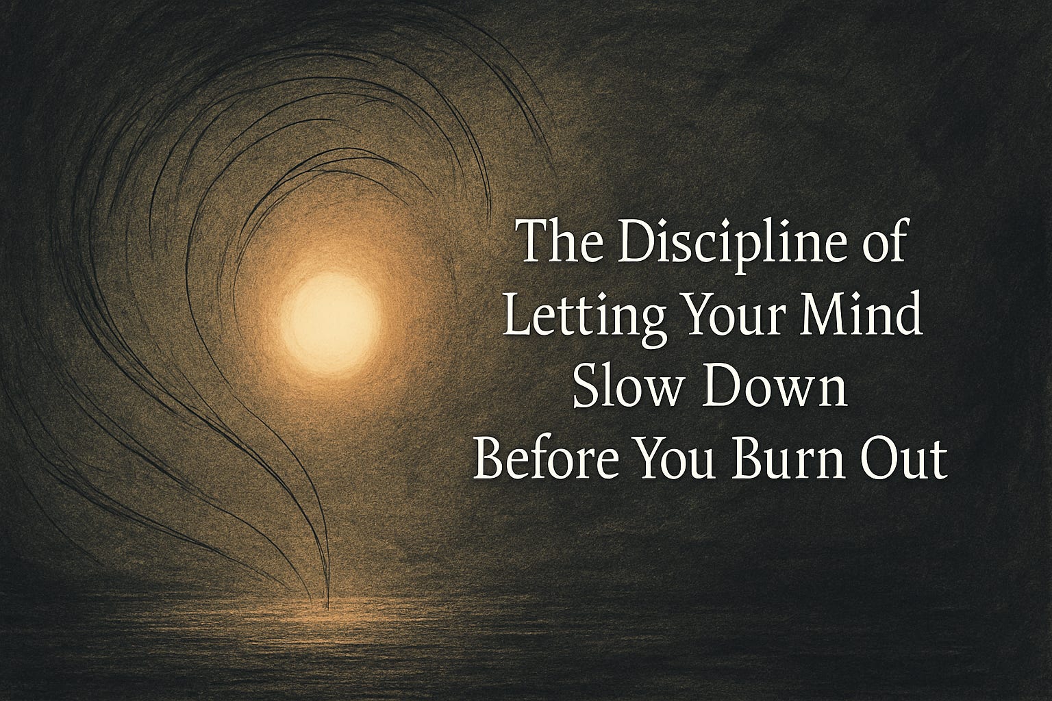 The Discipline of Letting Your Mind Slow Down Before You Burn Out