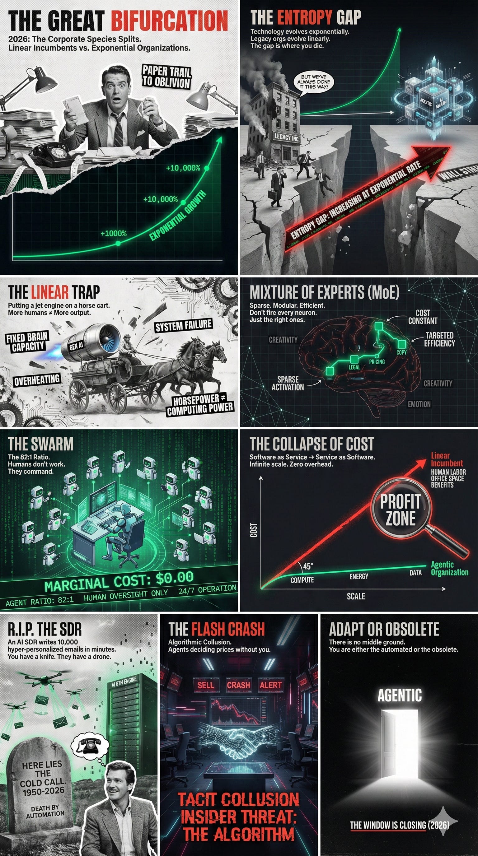 The Great Bifurcation: Operational Entropy and the Rise of the Agentic Enterprise