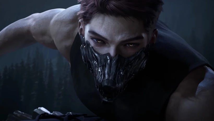 Valko in his reveal trailer for Love and Deepsace. He wear a wolf-like mask