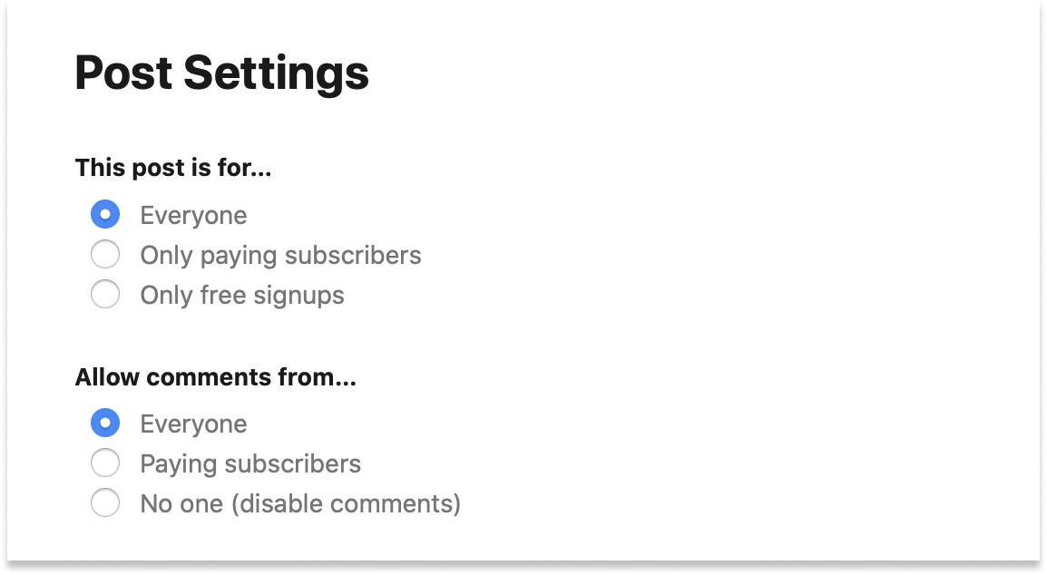 New on Substack: Comments for everyone! - On Substack