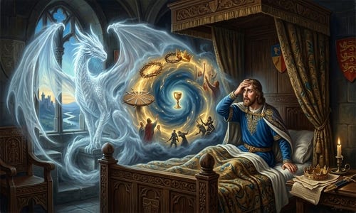 The parable of, "King Arthur wakes up" 