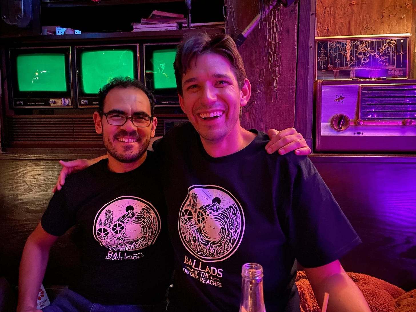 The creators and co-editors of Ballads of the Distant Reaches: Robert Frankel and Benjamin Reeves.