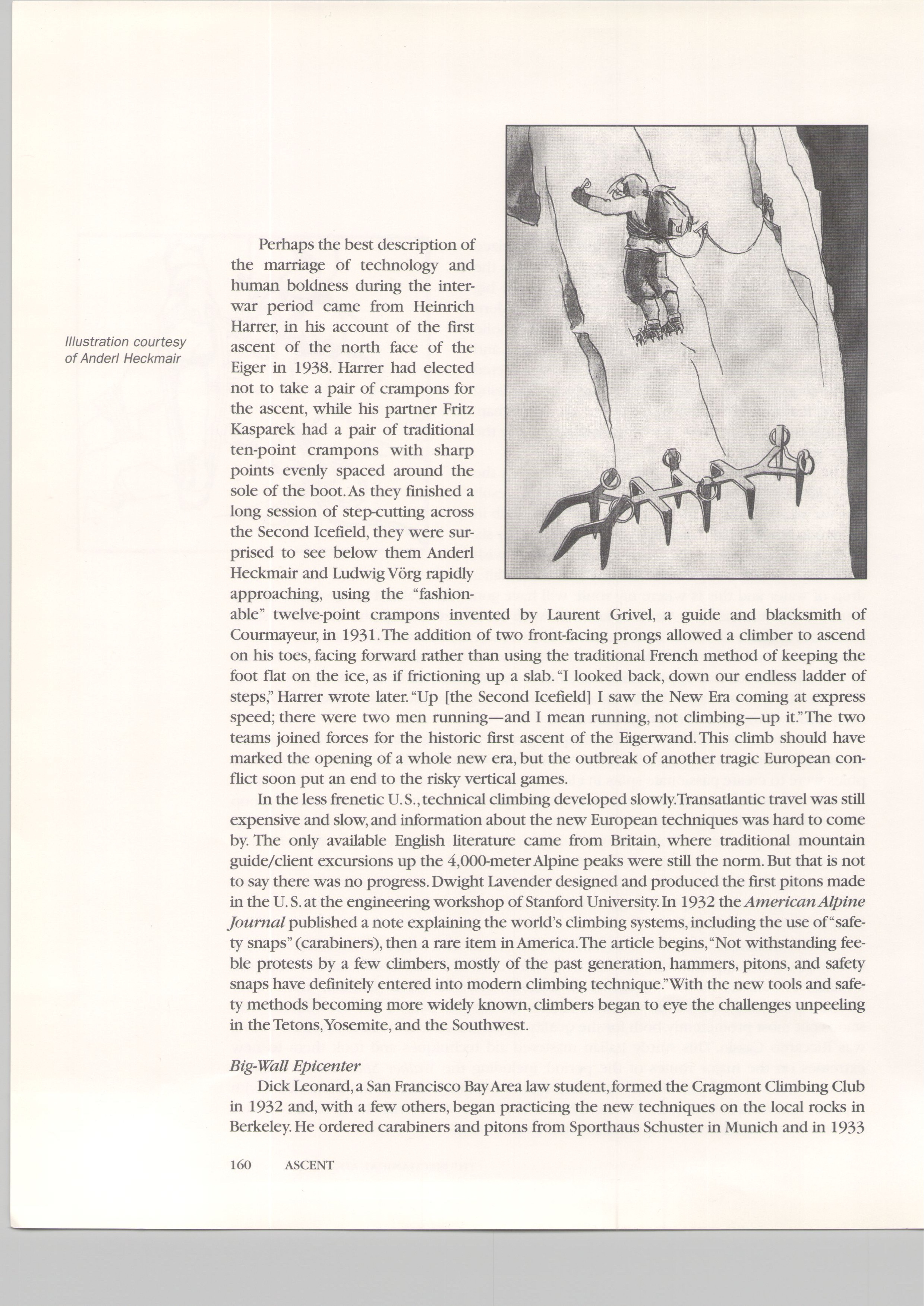 Big wall history book notes (1994) - by John Middendorf