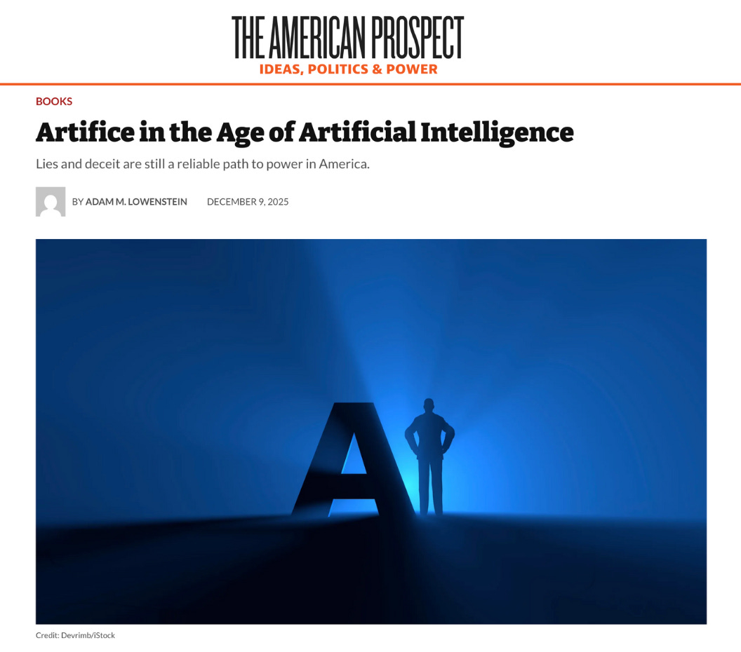 A screenshot of the article in The American Prospect.