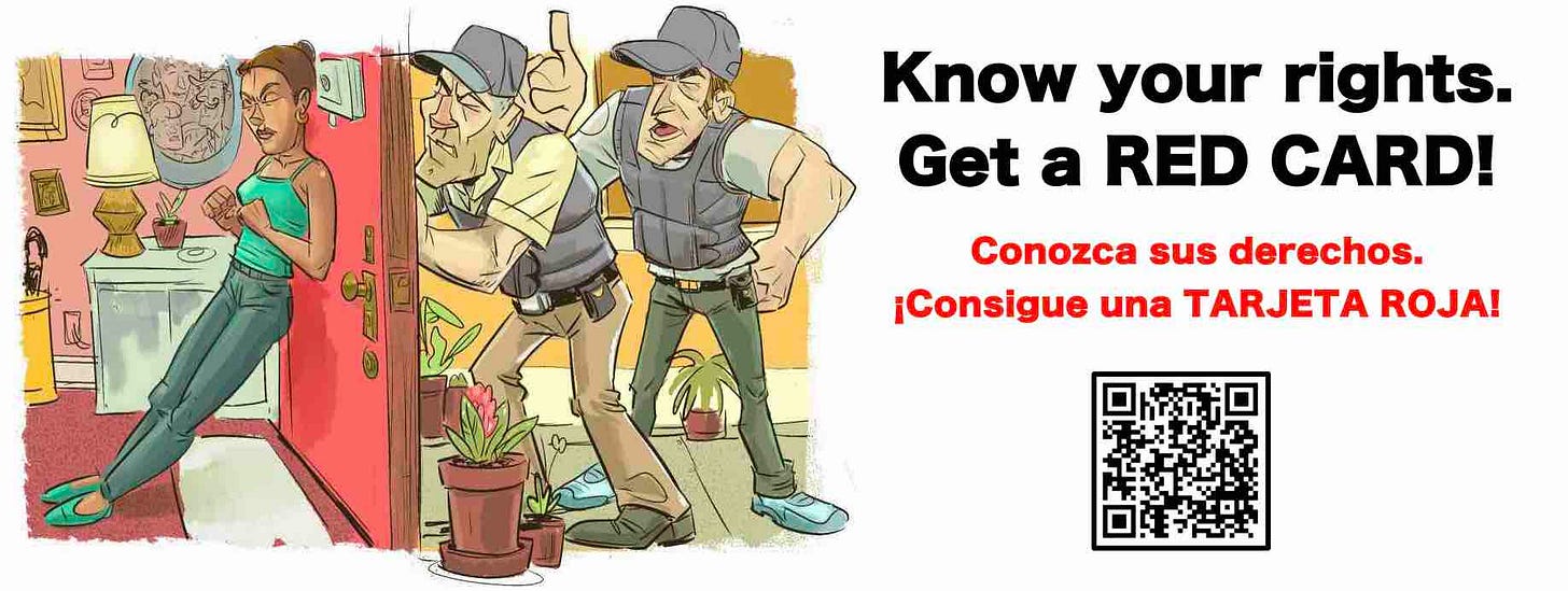 Understand your rights. Get a Red Card from ILRC