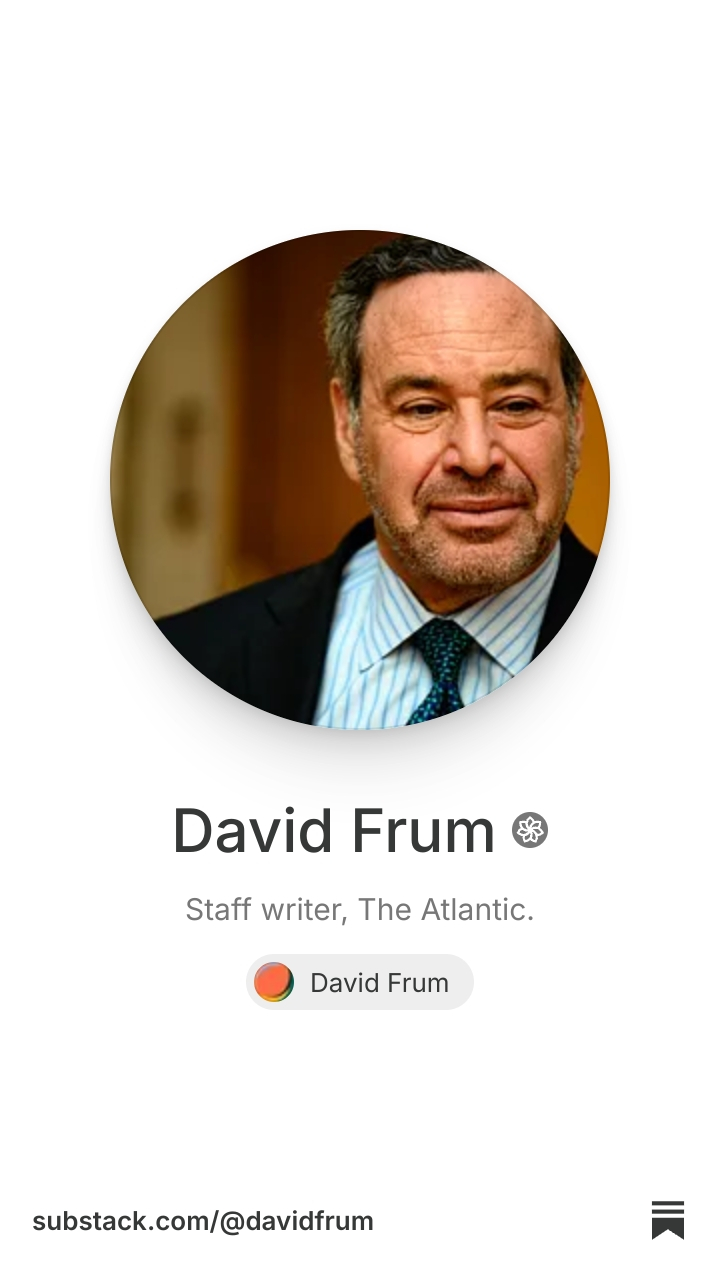David Frum | Substack