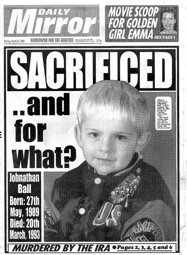 How mum horrified by Warrington bombing said 'I've had enough' and fought  for peace in rally that attracted 20,000 - Irish Mirror Online