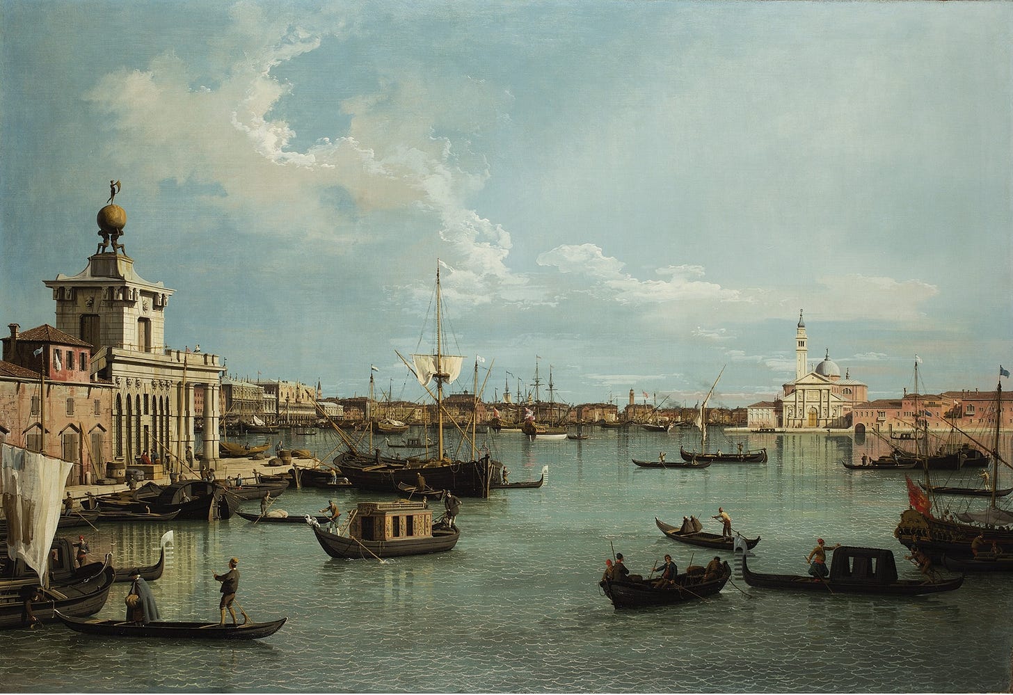 Venice: the Bacino di San Marco from the Canale della Giudecca