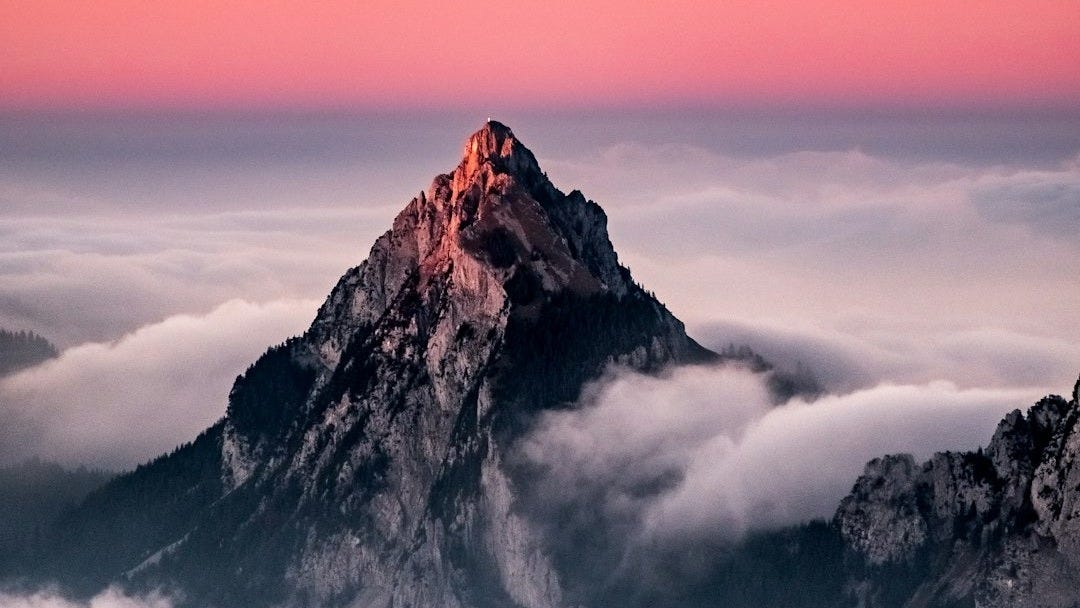 aerial view of mountain