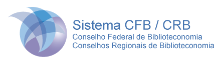 #descrevemospravocê  Logotipo do Sistema CFB/CRB, que representa o Conselho Federal de Biblioteconomia e os Conselhos Regionais de Biblioteconomia. À esquerda da imagem, há um símbolo formado por formas curvas e entrelaçadas em tons de azul e lilás, que se sobrepõem criando um efeito translúcido e dinâmico, semelhante a um globo estilizado ou uma espiral.  À direita do símbolo, está o nome da instituição disposto em três linhas. A primeira linha traz o texto "Sistema CFB / CRB" em letras grandes azul-escuras. Abaixo, em letras menores e azul-claro, estão as expressões "Conselho Federal de Biblioteconomia" e "Conselhos Regionais de Biblioteconomia", cada uma em sua própria linha.  O logotipo combina tipografia formal com um símbolo moderno, representando a organização responsável pela regulamentação da profissão de bibliotecário no Brasil.