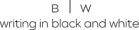 writing in black and white