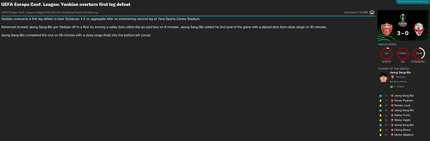 Football Manager 2023 Match Review