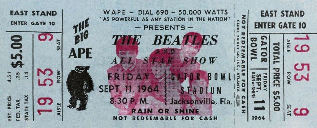 64-0911-01 - The Beatles - Gator Bowl, Jacksonville, USA (… | Flickr