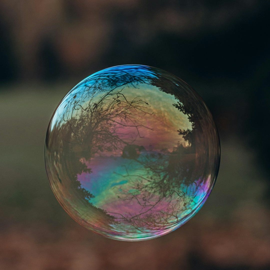 close up photo of bubble