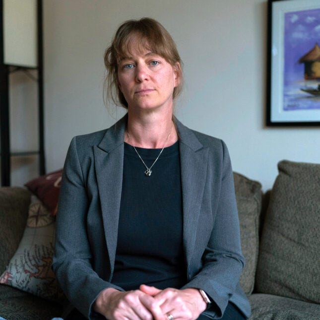 Jenna Norton ,who works as a researcher at the NIH, poses for a photograph during an interview with the Associated Press in Bethesda, Md., Friday, June 6, 2025.