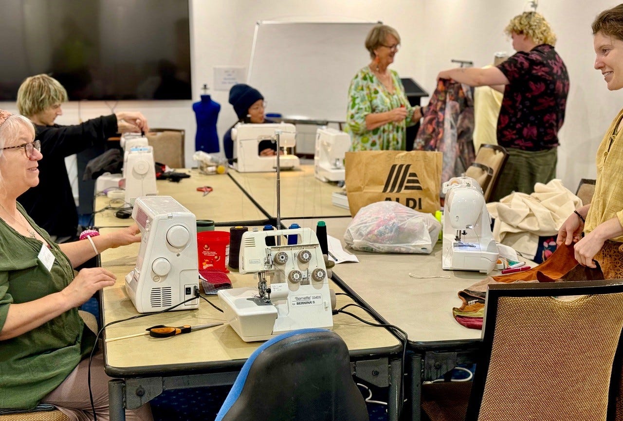 sherlie mcmillan running upcycled fashioin workshop in katoomba sherlie mcmillan running upcycled fashioin workshop in katoomba