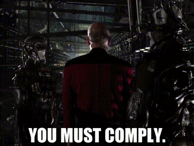 YARN | You must comply. | Star Trek: The Next Generation (1987) - S03E26 The Best of Both Worlds: Part 1 | Video clips by quotes | 1b0ec027 | 紗 YARN | You must comply. | Star Trek: The Next Generation (1987) - S03E26 The Best of Both Worlds: Part 1 | Video clips by quotes | 1b0ec027 | 紗