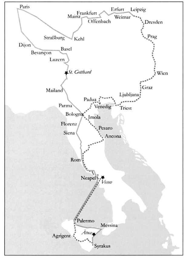 Map of Seume's stroll