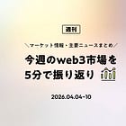 今週のweb3市場を5分で振り返り