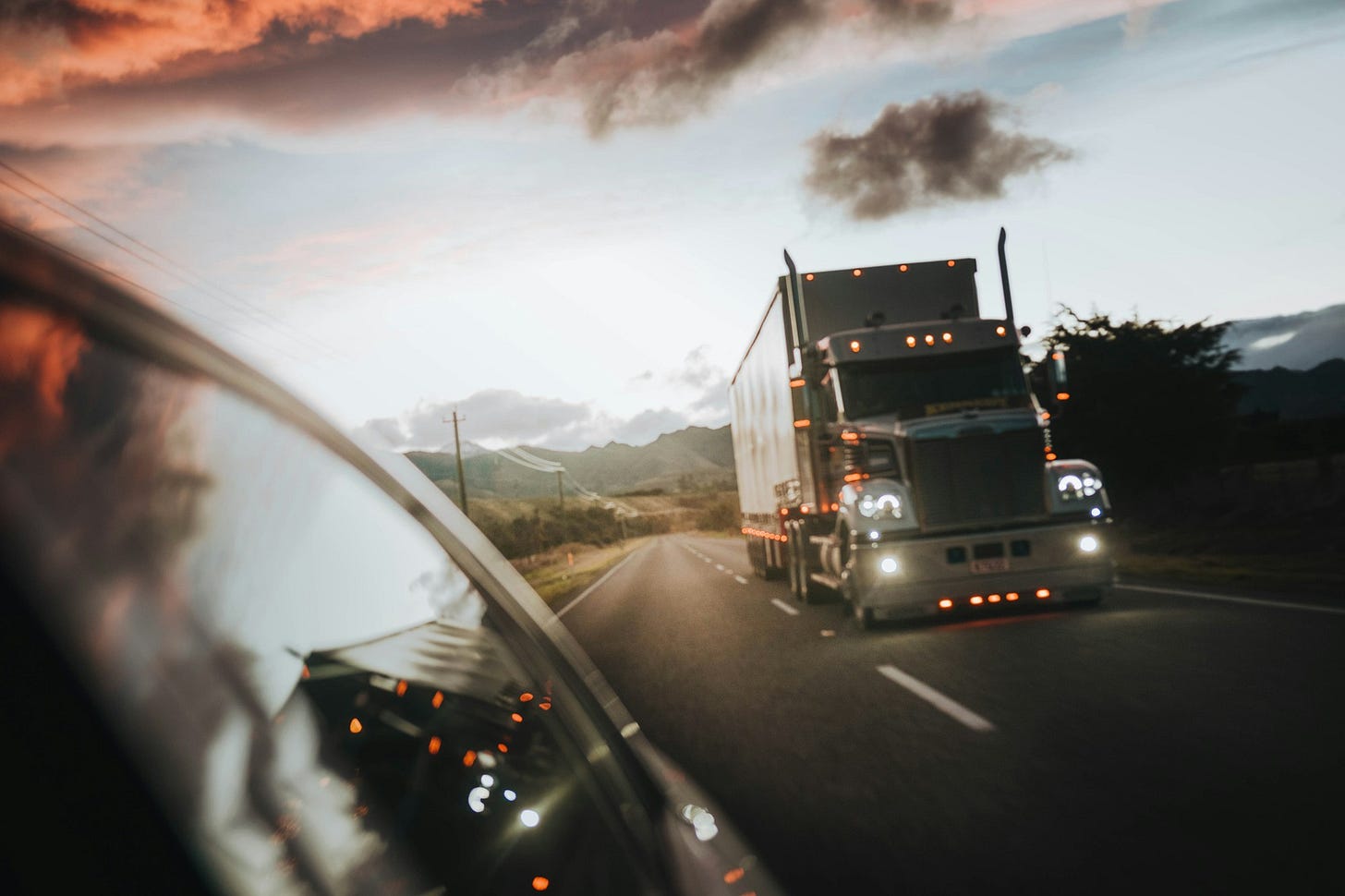 semi truck on road during daytime