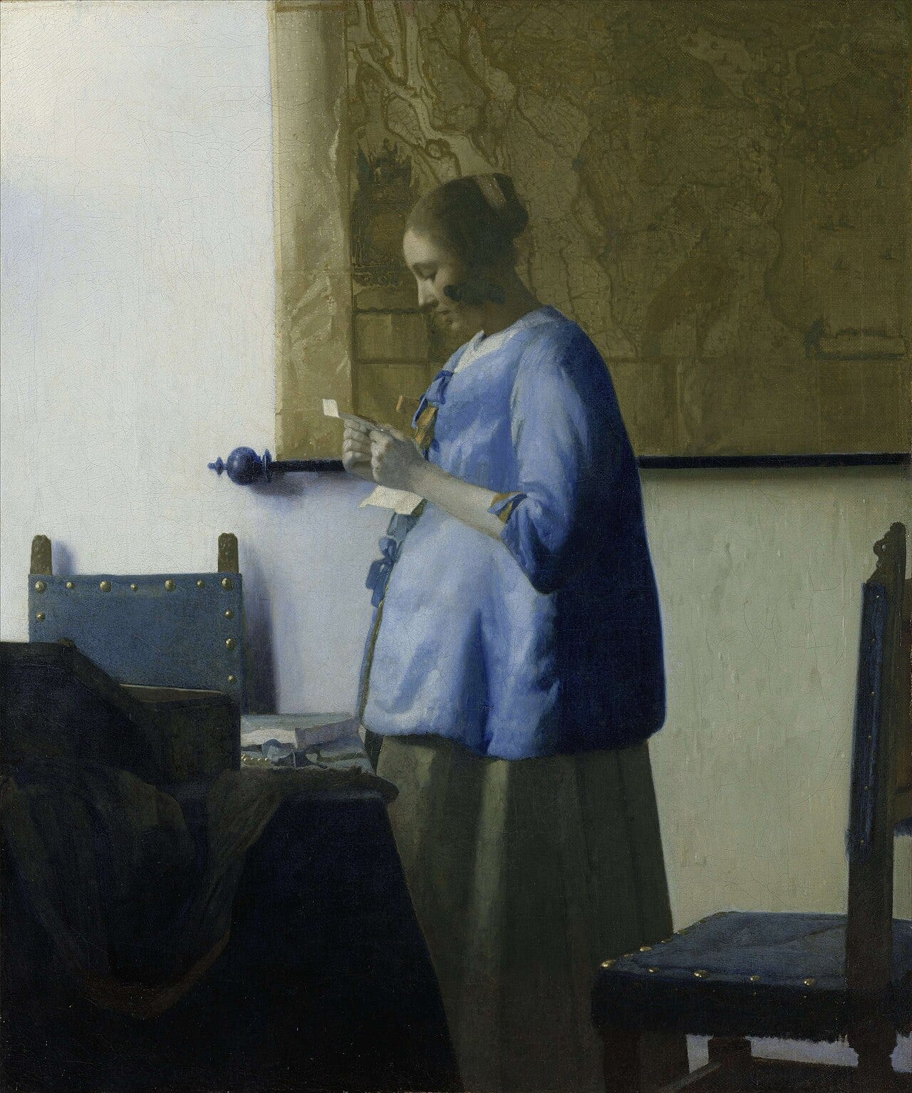 Vermeer Woman in Blue Reading a Letter