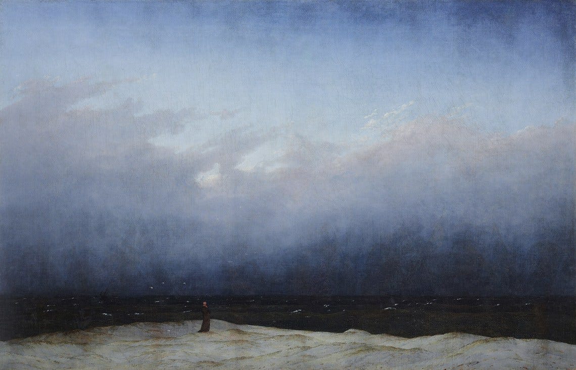 Monk by the Sea; painting by Caspar David Friedrich