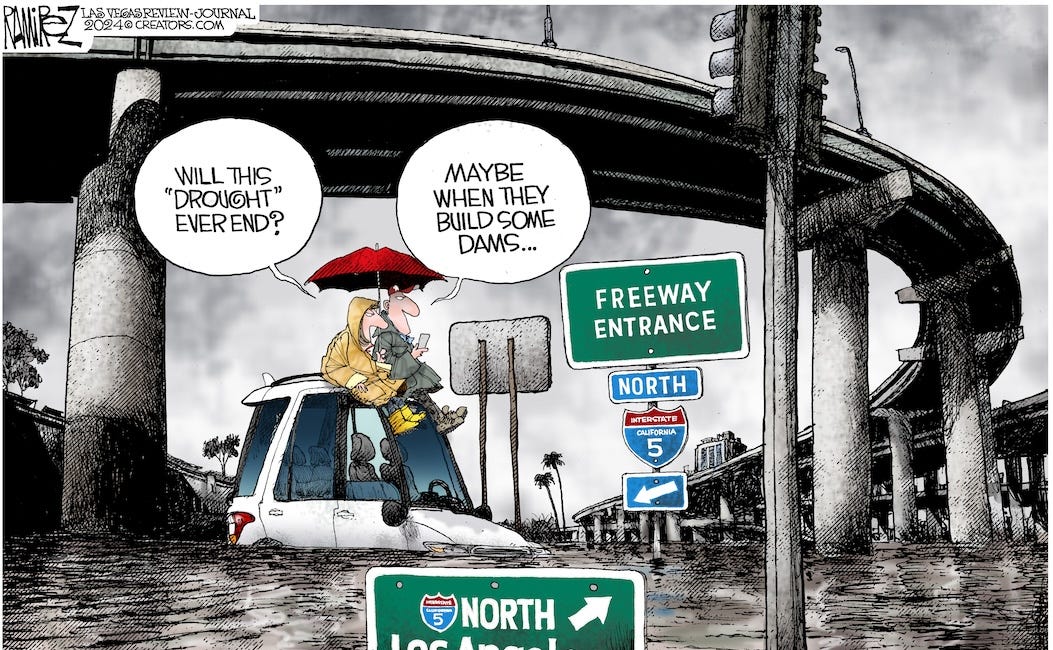 Michael Ramirez: California's Water Problem 02-12-24 