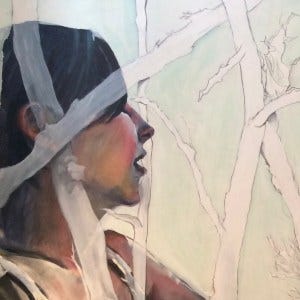 Artist Anne Garvey self portrait Artist Anne Garvey self portrait