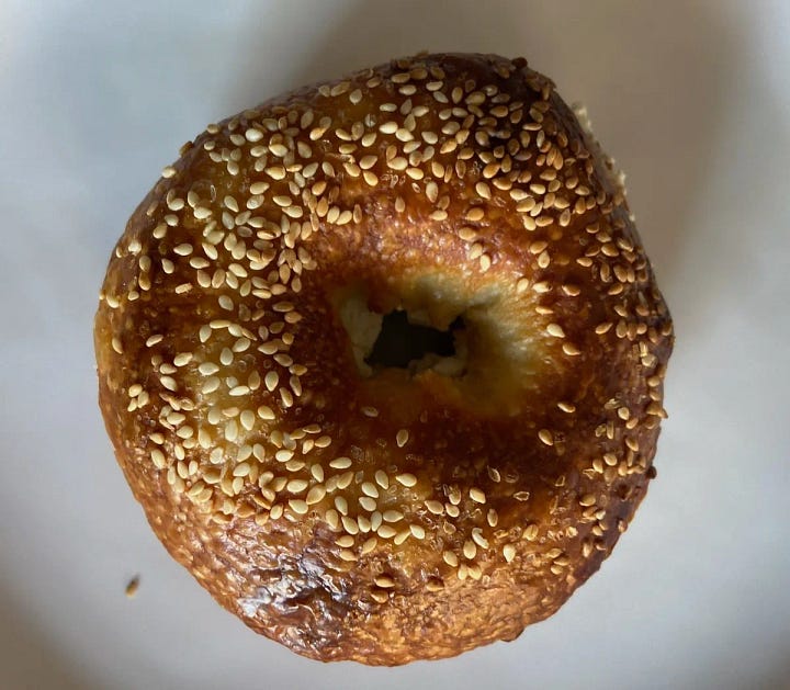 Sesame bagel November 2023 vs. November 2022