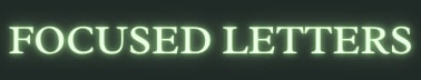 focused letters