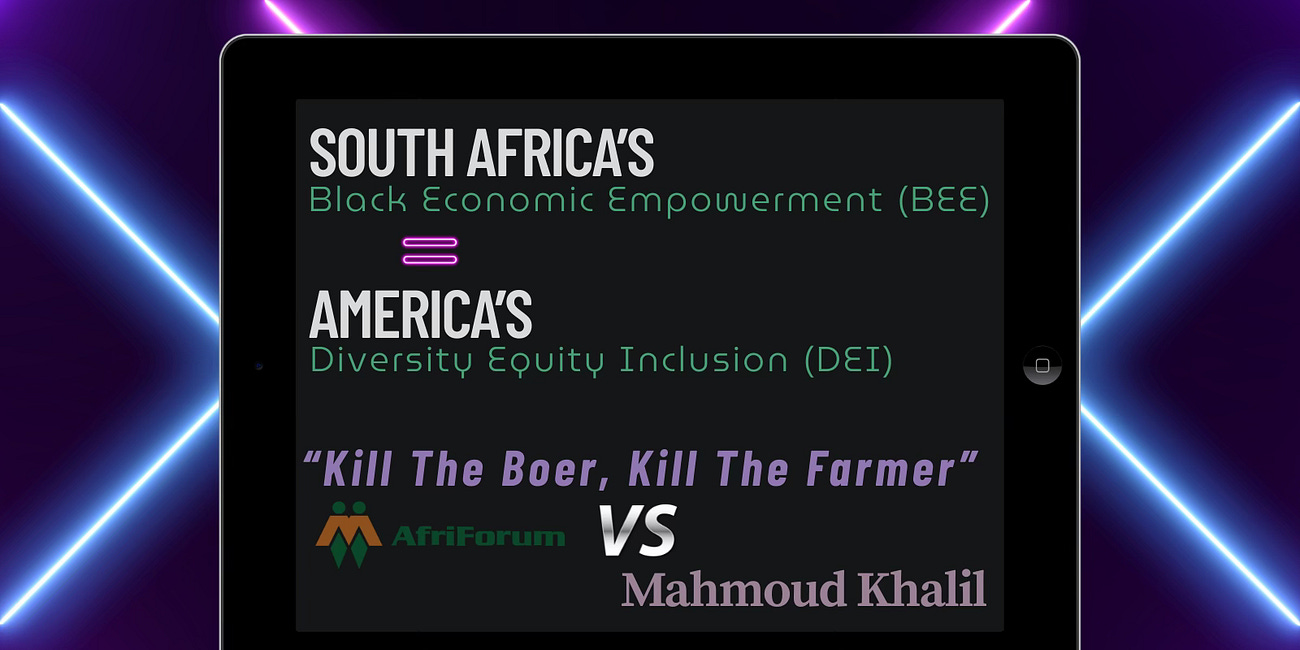 AfriForum in South Africa vs. Mahmoud Khalil in the U.S.