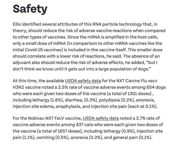 USDA: Our Pets and Livestock are in Danger. There is no reporting system for adverse events for veterinary vaccines at the USDA.