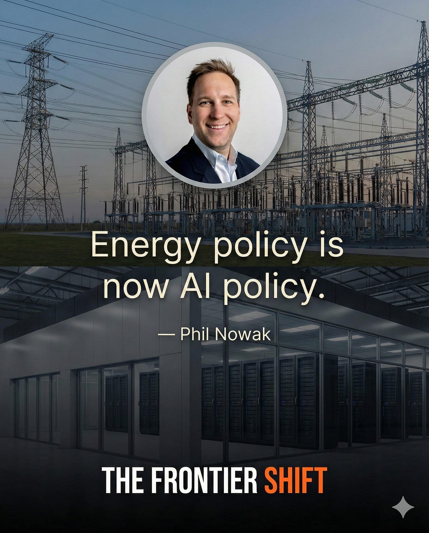 Quote: “Energy policy is now AI policy.”  — Phil Nowak, The Frontier Shift