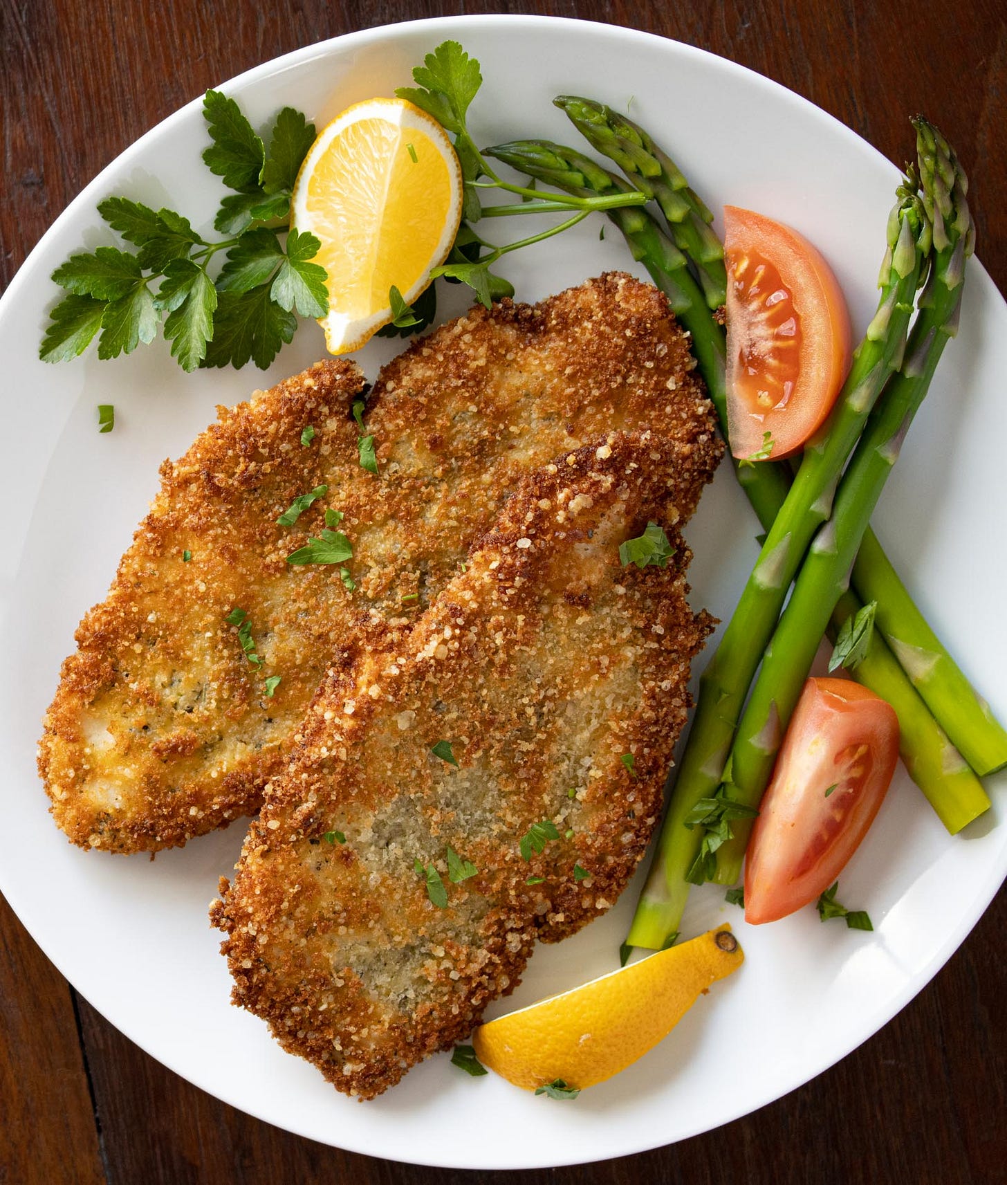 parmsan, panko crusted chicken cutlets